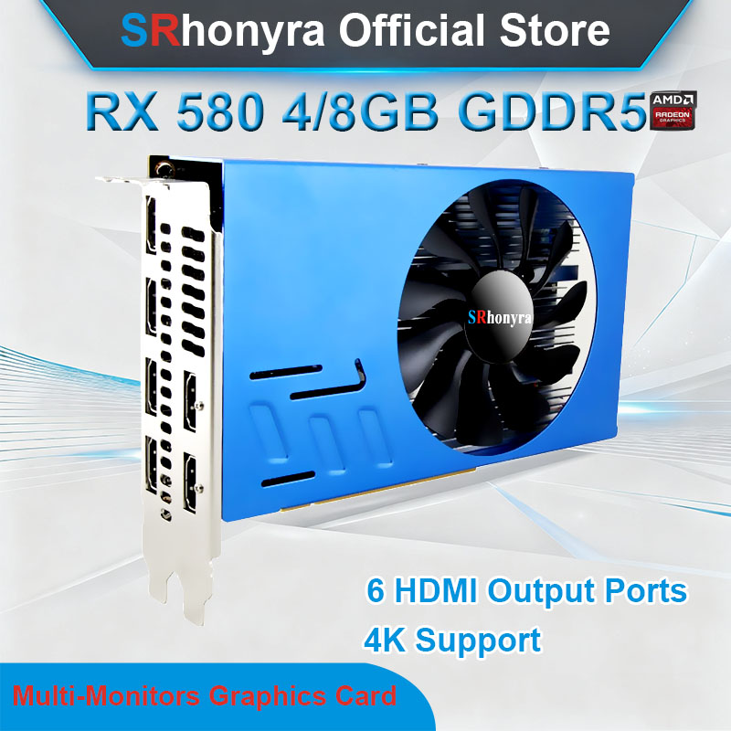Rx 580 8Gb 2048Sp Gpu - Видеокарта SRhonyra AMD RX580 4/8 ГБ