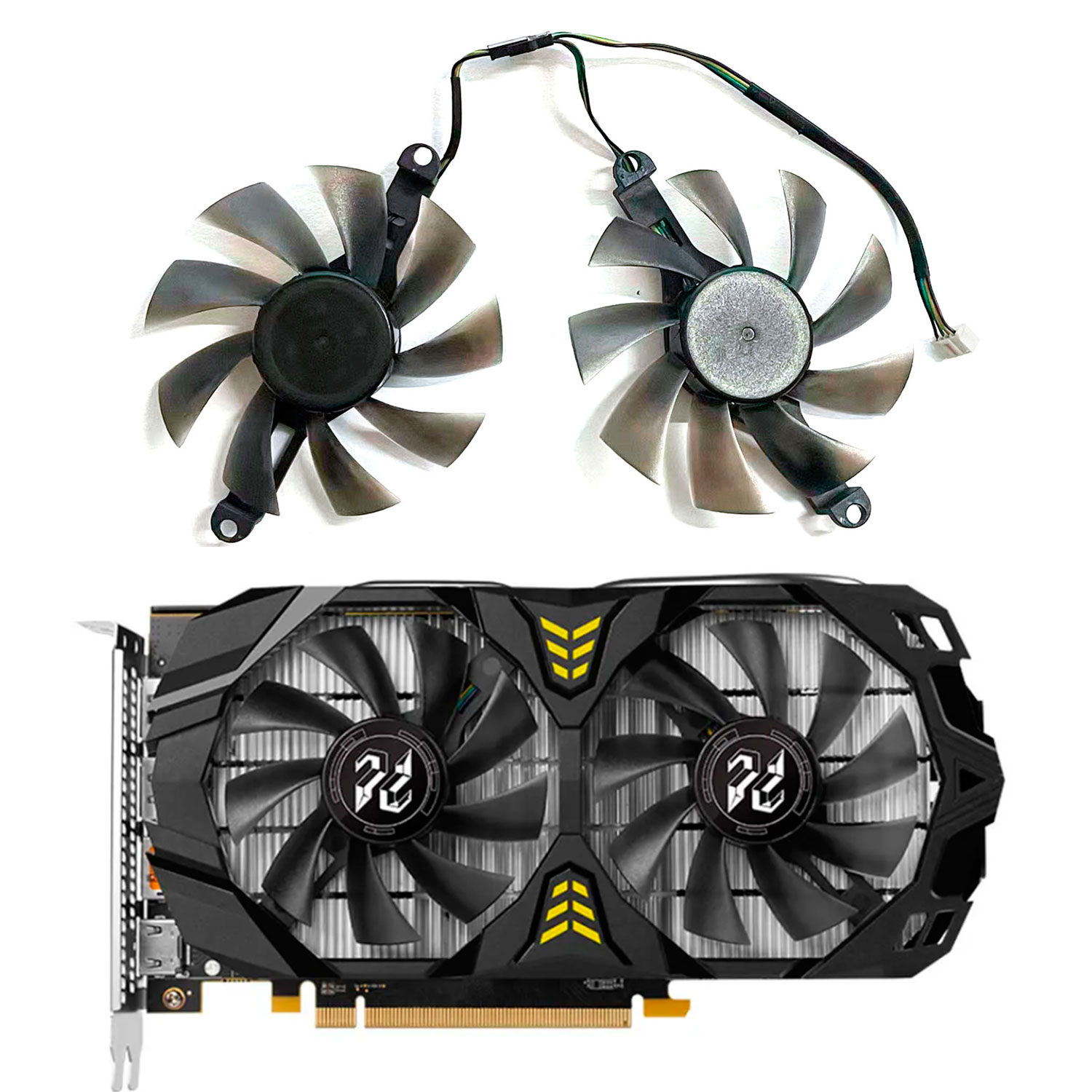 Rx 580 8Gb 2048Sp Gpu - Новый вентилятор графического процессора 4PIN 85MM